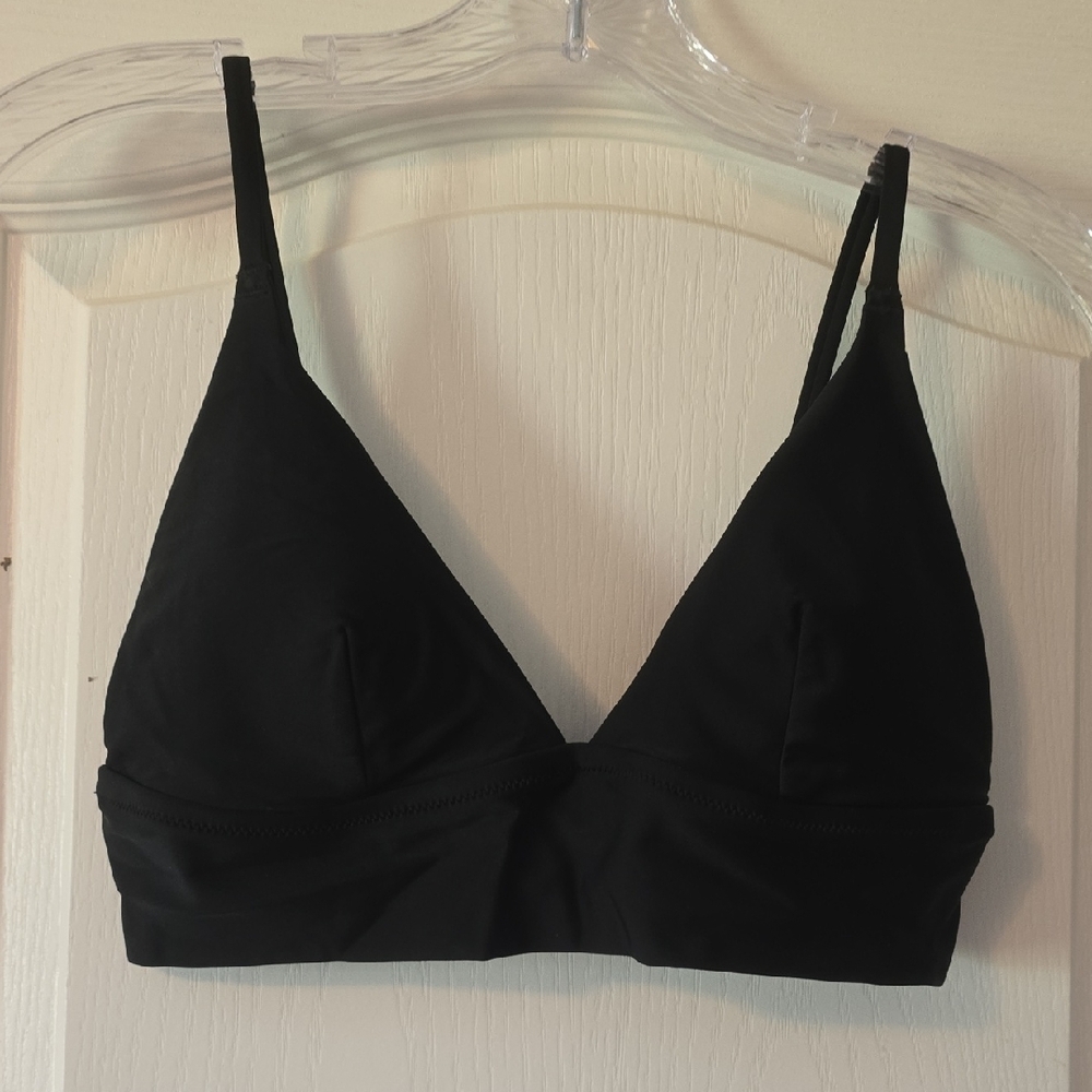 Aerie Black Triangle Bikini Top